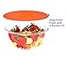 Billam Products 8-Piece Reusable Silicone Suction Lid Set, Sunset Orange
