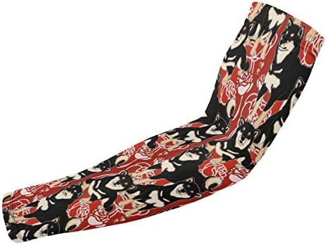 アームカバー 可愛い しばいぬ 腕カバー スポーツ用 滑り止め Uvカット 率99 以上 紫外線対策 割引 両腕2枚組 アームスリーブ 男女兼用 吸汗速乾 防止 日焼け 冷感