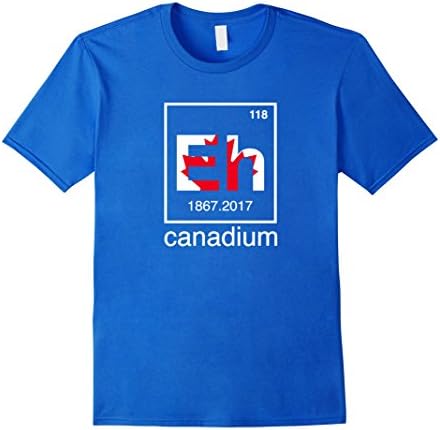 Mens Funny Canadian Tees - Canada Element Eh - 150 years T-Shirt XL Royal Blue