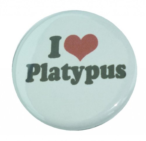 A&T Designs Unisex - I Love Platypus 1.25