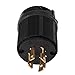 L14-20P Locking Plug Generator Lock Adapter Male Plug 20 Amp 125/250 V 3 Pole 4-Prong Industrial Grade Grounding