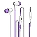 SANKER in-Ear 3.5mm Plug Earbuds with Mic (Purple)