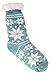 Dosoni Womens Slipper Fuzzy Socks Non Slip Winter Warm Soft Fluffy Cozy Fleece Lining Home Socks Snowflake Green