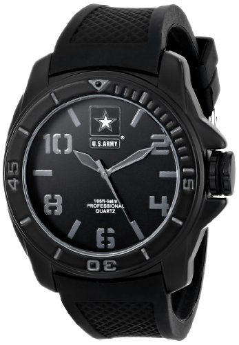 Wrist Armor Men's 37200010 C25 Stealth Analog Display Quartz Watch with Black Silicone Strap