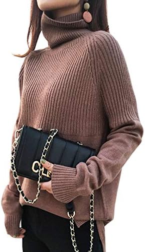 [スカイシイ] 7カラー ニット タートルネック ハイネック シンプル リブ プルオーバー レディース S~XL