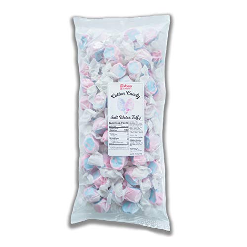 Forbes Candies Salt Water Taffy, Cotton Candy, 1 Lb