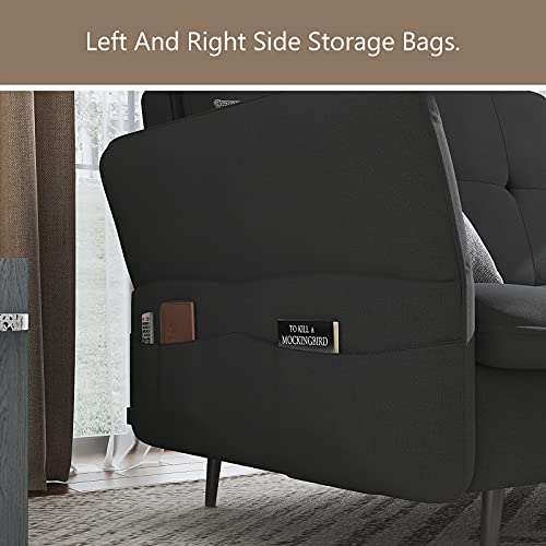 HONBAY Folding Futon, Convertible Sofa Bed for Small Space, Tufted