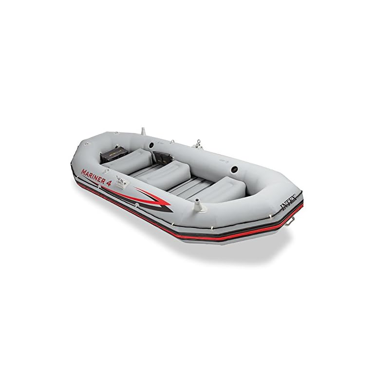Intex Mariner 4, 4Person Inflatable Boat Set with Aluminum Oars and