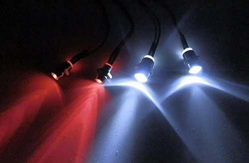 HOBBYMATE Rc Car Truck Headlights Taillight 4-LED-Kit for Rc Car Truck Crawler Tank Hsp Tamiya