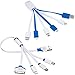 Vastar 2 Set 4-in-1 and 6-in-1 Multiple USB Charging Cable Adapter Connector with Micro USB/Type C/Mini USB Ports for iPhone6,5,4,iPad 4,3,2,Air,Galaxy S4,S5,Nexus 5,and More