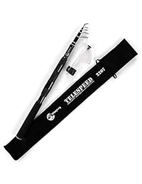 Whistytwig   Caña de pescar telescópica, fibra de carbono 7.2 ft, guías de acero inoxidable, 8 secciones, portátil y peso ligero para todo el día y especialmente ideal para pesca de señuelo