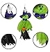Annymall 3 Pack - Halloween Party Decoration Hanging Ghost Windsock, Spook Pumpkin Fly Witch Scarecrow Doll for Front Yard Patio Lawn Garden Party Decor and Holiday Decorations Themed