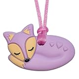 Munchables Foxy Fox Chewy Necklace - Kids' Sensory Chewelry (Purple (Solid))