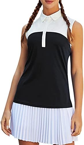 JACK SMITH Women’s Sleeveless Polo Shirts Quick Dry Golf Tennis Shirt Color Block Athletic Tops JACK SMITH Women’s Sleeveless Polo Shirts Quick Dry Golf Tennis Shirt Color Block Athletic Tops