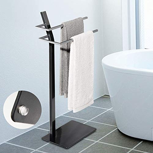 FOYUEE Free Standing Towel Rack for Bathroom Outdoor Pool Hand Beach