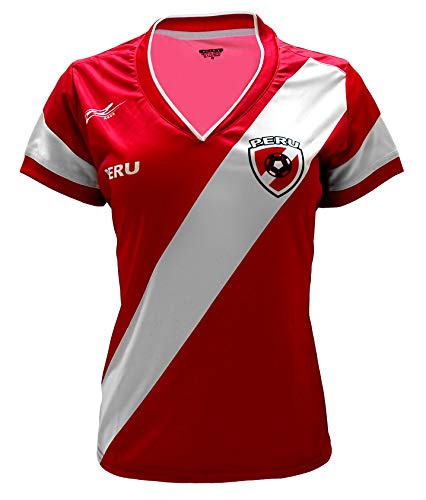 Arza Sports Peru Women Soccer Jersey Color Red 100% Polyester