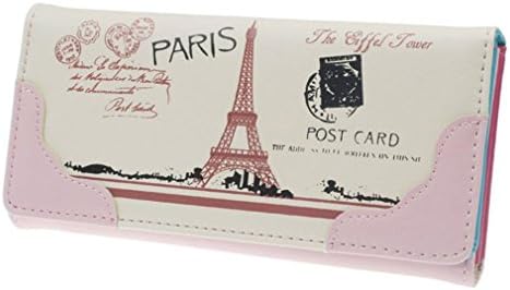 Yosohbag Women Wallets Pu Leather Zipper Card Holders Bifold Cash Pocket Money Purses Pink