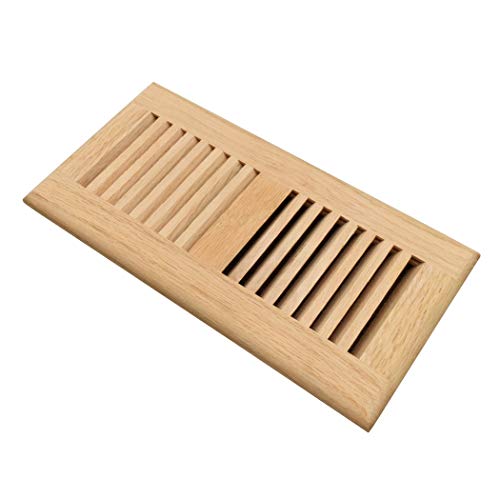 White Oak Wood Drop in Floor Register Vent Cover, Surface Mount Vent