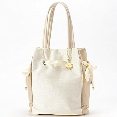 Amazon マジェスティックレゴン バッグ ウォレット Majestic Legon ラメ入り綿素材 トートバッグ アイボリー Majestic Legon マジェスティックレゴン バッグ ウォレット レディースバッグ 財布