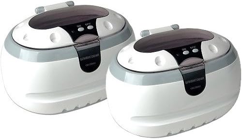 Magnasonic Professional Ultrasonic Polishing Jewelry Cleaner Machine for Cleaning Eyeglasses, Watches, Rings, Necklaces, Coins, Razors, Dentures, Combs, Tools, Parts, Instruments (CD2800)-Bonus Pack of 2