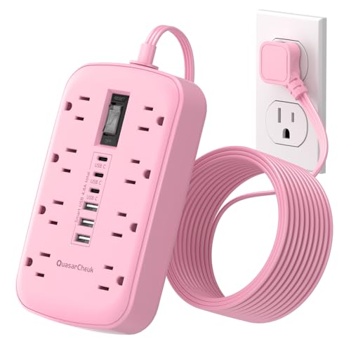 Pink Extension Cord Surge Protector
