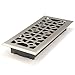 Accord AMFRBNM410 Floor Register with Marquis Design, 4-Inch x 10-Inch (Duct Opening Measurements), Satin Nickel