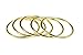 Bistore - Set of 5pcs Gold Dream Catcher Metal Hoops, (Dream Catcher Metal Rings) (2-inch Gold)