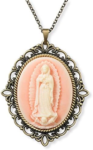 Our Lady Of Guadalupe Cameo Pendant | Exclusive Art from Michael Adams, Gift Boxed
