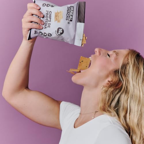 Irreal Snacks, Snack Proteico Salgado, Sabor Cebola Caramelizada, 40g, Feito com Batata Doce, Caseinato de Cálcio e Proteína de Arroz