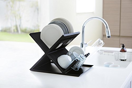 YAMAZAKI home 2608 Tower Dish Rack, Black