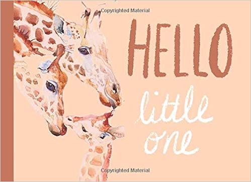 Hello Little One Giraffe Baby Shower Guest Book With Gift Log