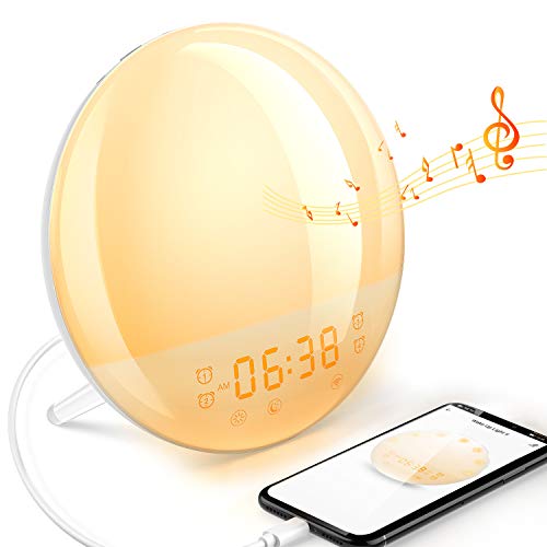 Dekala Sunrise Alarm Clock, Wake Up Light Alarm Clock with Stand for
