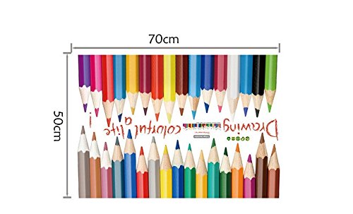 Ecloud Shop Beautiful living room colored pencil drawing baseboard sticker bedroom backdrop stickers