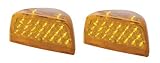 Pair of Amber LED Headlights Turn Signals Peterbilt Truck Cab