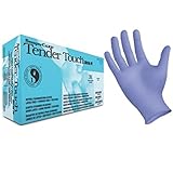 Tender Touch Purple Nitrile Exam 4 Mil Gloves- Powder Free, Latex Free, Non Sterile, Food Safe Size XS (Box of 200)
