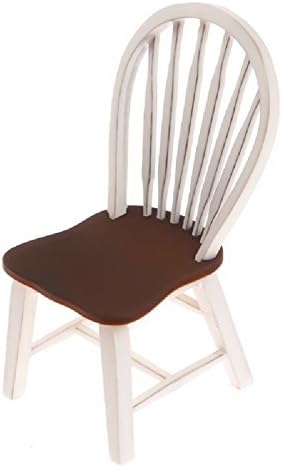 1/12 Dollhouse Puppet Miniature Furniture Solid Wood Peacock Chair European Style Minimalism Toy Accessory