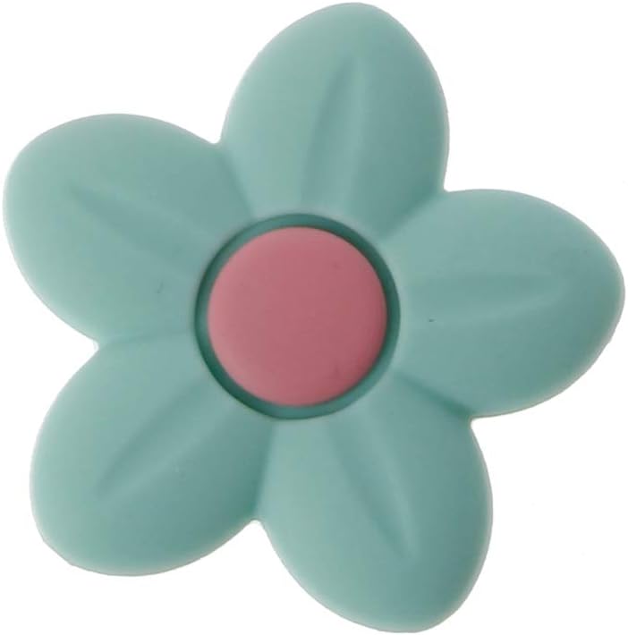 Taxiner Silicone Beads Flower Shape Charm Teether Baby Teething Jewelry Nursing Baby Oral Care for Pacifier Holder Necklace