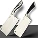 DeBell 2-Piece Stainless-Steel Chopper-Cleaver-Butcher-Bone Knife by Color Pack, 7 Inch Blade for Home Kitchen or Restaurant