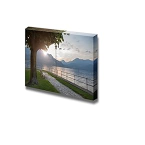 Beautiful View of Como Lake on Sunset in...