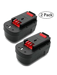 Batería de repuesto HPB18 de 18 V 3600 mAh para Black and Decker 18 V Herramienta inalámbrica HPB18-OPE 244760-00 Firestorm FSB18 FS18C FS18BX FS180BX NHT2218 A1718 A18NH NHT518 NS118 NST2118 (2 unidades)