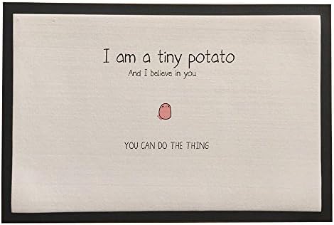 Asawood Doormat I am a tiny potato Cute Anti-Slip Rubber Backed Indoor Entry Doormat 20" x 32" inches
