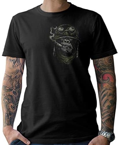 NG articlezz Men's T-Shirt Biker – Gorilla Monkey Cult T-Shirt for The Motorcycle Riders Under Euch. Size S XXXXXL - with Front and Back Print