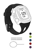 BeneStellar Garmin Forerunner 10 Watch Band, Silicone Replacement Small (Women) Band for Garmin Forerunner 10 Watch (Black, Small)