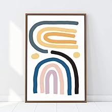 signwin Framed Canvas Wall Art Nordic Rainbow Canvas Prints Home Artwork Decoration for Living Room,Bedroom - 16x24 inches