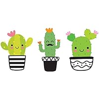 3 Pack Cute Cactus Stickers Decals 5" x 3" Kawaii Vinyl for Laptop car Waterbottle