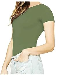 Body básico para dama con cuello redondo