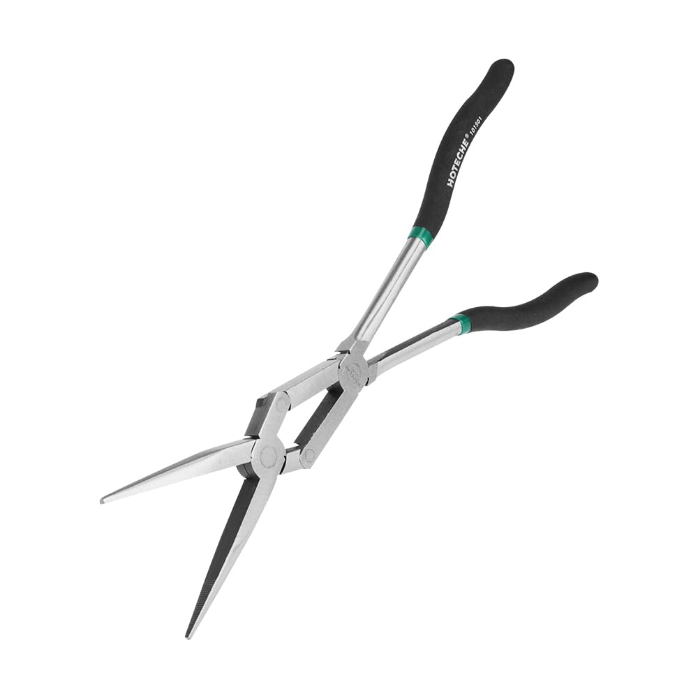 Hoteche 330 mm Double Joint Tip Pliers Made of CRV with HRC40 High Hardness Entire Forging Heat Treatment High Frequency Heat Treatment Perfect for Precise Work and Demanding Projects