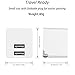 AMEMO 12W 2.4A Dual USB Port Wall Charger Adapter with Foldable Plug for Smartphones, White