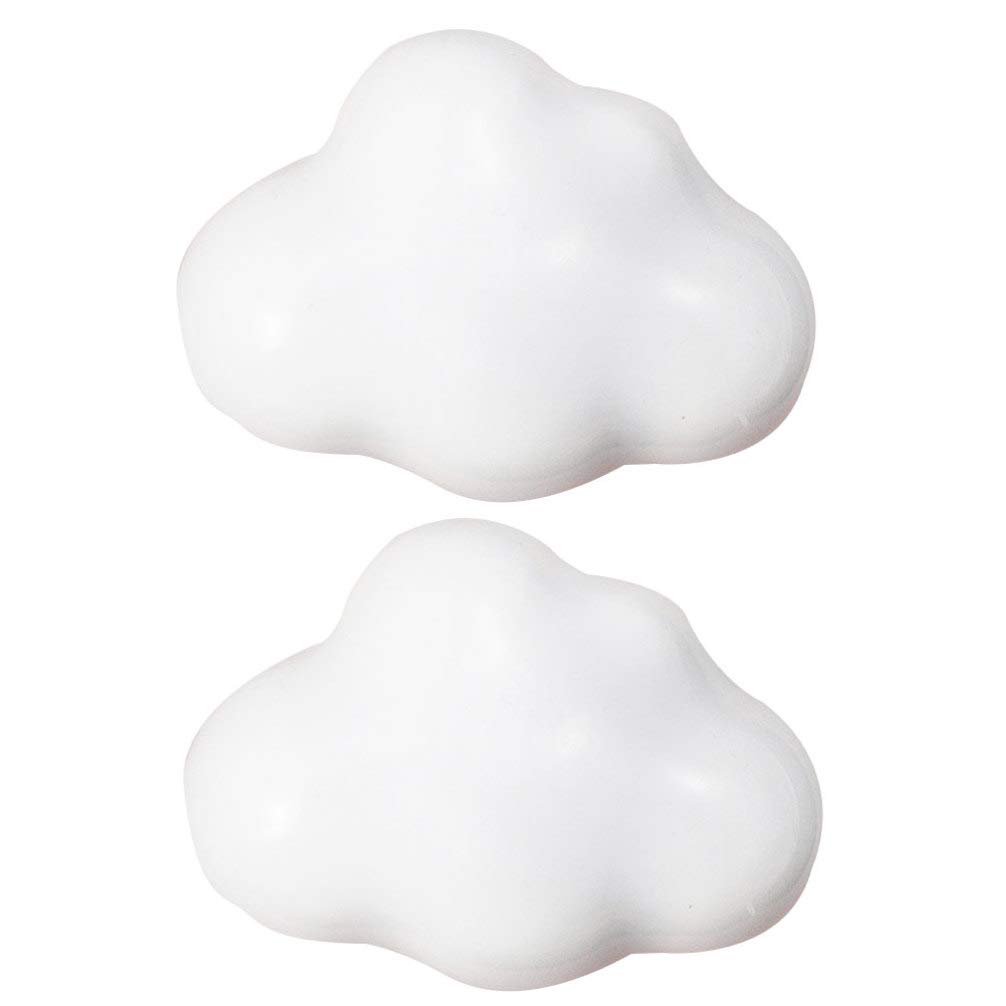 BESPORTBLE Cloud Wood Design, Furniture Knob 2Pcs Ceramic Doors Knobs Decorative Drawer Pulls Handles Creative Cupboard Cabinet Home Decor Handle Shaped Cabinets and Drawers White for Use (White)