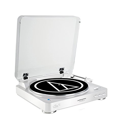 Audio Technica AT-LP60WH-BT Fully Automatic Bluetooth Wireless Belt-Drive Stereo Turntable, White